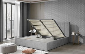 Тапицирано легло Dobrik-180 x 200-Γκρι-Με μηχανισμό ανύψωσης