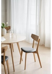 Стол за хранене от кафяв дъб с черна седалка Ami - Rowico