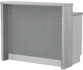 Островна кухненска пейка Hudson-Length: 120 cm.-Gray-Chromix Silver