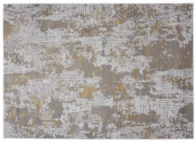 Модерен сив килим със златен мотив Ширина: 120 см | Дължина: 170 см