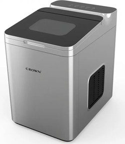 Ледогенератор Crown ICM-625S, 112W, 12 кг/24 ч, 1.5 л, 2 размера, Самопочистване, R600a, Индикатори, Инокс