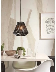 Черна висяща лампа с бамбуков абажур ø 30 cm Merapi - Good&amp;Mojo