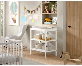 Бяла маса за преповиване от масивен бук Dino – Vipack