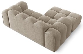 Светлокафяв шенилов ъглов диван (ляв ъгъл) Treno – Cosmopolitan Design