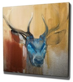 Картина на платно Цветни елени, 45 x 45 cm - Wallity