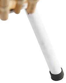 Рустикална настолна лампа триножник бамбук с бяло - Canna Capsule