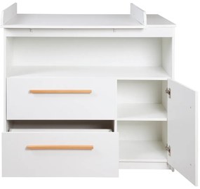 Бял нисък детски скрин 107x98 cm Lilo – Roba