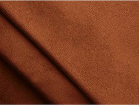 Двойно легло теракотено тапицирано с място за съхранение и включена подматрачна рамка 140x200 cm Hauke – Makamii