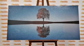 Картина на платно – Звездно небе над самотно дърво