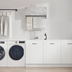 808246 vidaXL Гардероб, бетонно сив, 70x32,5x35 см, инженерно дърво