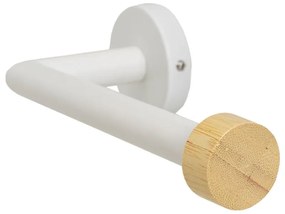 Бял стенен метален държач за тоалетна хартия – Casa Selección