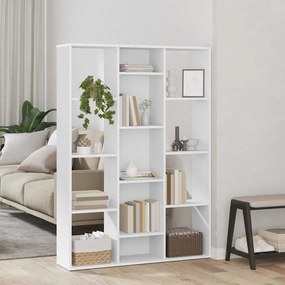 800441 vidaXL Разделител за стая/библиотека бял 100x24x140 см инженерно дърво