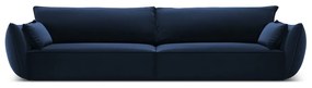 Тъмносин кадифен диван 248 cm Vanda – Mazzini Sofas