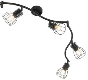 Модерен таванен прожектор черен 145 см 6-светлина - Botu