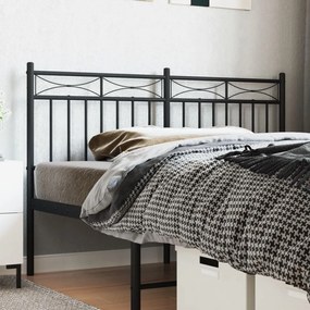 373725 vidaXL Метална табла за глава, черна, 150 см