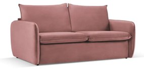 Розов кадифен разтегателен диван 194 cm Vienna - Cosmopolitan Design