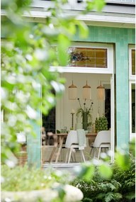 Висящо осветително тяло в естествен цвят с текстилен абажур Dania – Light &amp; Living