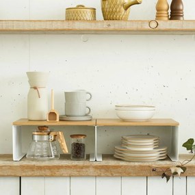 Метален допълнителен рафт в бял и естествен цвят 30,5x14 cm Tosca – YAMAZAKI