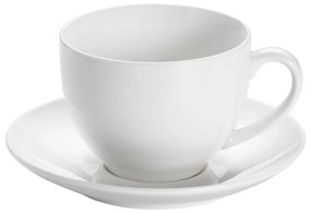 Бяла порцеланова чаша с чинийка Basic, 245 ml - Maxwell &amp; Williams