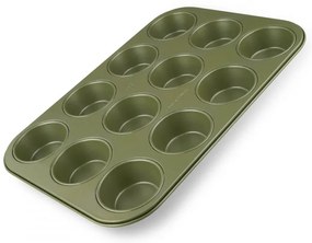 Форма за мъфини 12 бр Zenker 7456, 7 см, ILAG Maximizing Green покритие, До 180C, Зелен