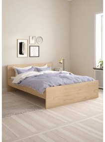 Двойно легло от декор от дъб в естествен цвят 160x200 cm Naia – Tvilum