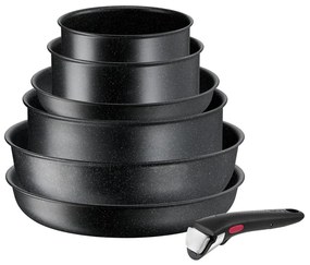 Алуминиев комплект съдове 7 бр. INGENIO Black stone L3998702 – Tefal