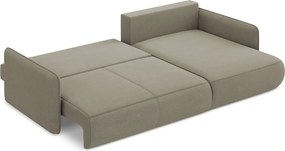Бежов разтегателен ъглов диван с място за съхранение (десен ъгъл) Nanea – Makamii