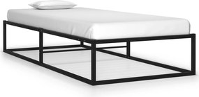 324786 vidaXL Рамка за легло, черна, метал, 100x200 cм