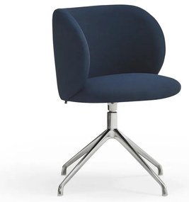 Тъмносин тапициран трапезен стол Mogi – Teulat