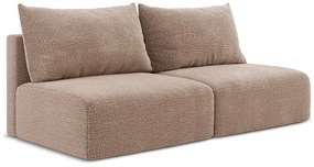 Светлокафяв разтегателен диван с място за съхранение 216 cm Kalena – Makamii