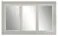 Стенно огледало Home ESPRIT Бял Сив Дървен 150 x 5 x 90 cm