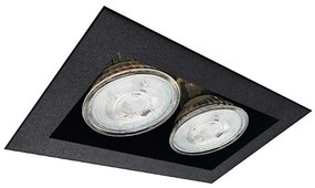 Brosline 3034 - Вградено осветително тяло CAGE 2xGU10/10W/230V черно