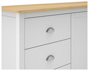 Нисък скрин от бял/естествен бор 150x80,5 cm Misti - Marckeric