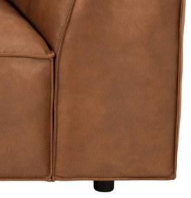 Ъглов диван от изкуствена кожа в цвят коняк (ляв ъгъл) Fairfield Kentucky - Bonami Selection