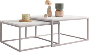 Комплект холни маси Дуел-бял