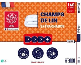 Скандинавски Стил Пълнеж DODO Champs de Lin 140 x 200 cm Бял 450 g/m²