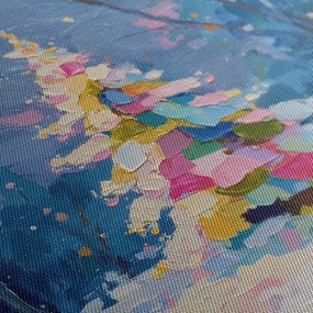 Картина на платно – Коледно дърво в зимен пейзаж