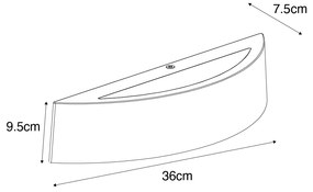 Модерна външна стенна лампа бяла IP44 - Caz