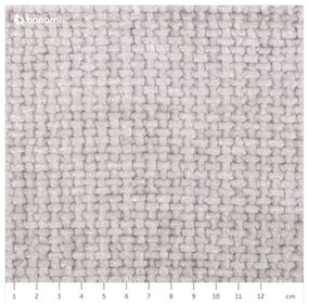 Светлосиво тапицирано двойно легло с място за съхранение и решетка 140x200 cm Bellis - Micadoni Home