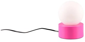 Розова настолна лампа със стъклен абажур (височина 17 cm) Countess - Trio