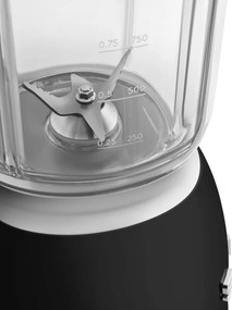 Блендер Smeg BLF03BLEU, 800W, 1.5 л, 18000 об/мин, 4 програми, 4 скорости + Пулс, Неръждаема стомана, Черен