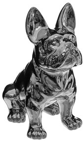 Статуя atmosphera Bulldog, 22 см, Сребрист, Керамика