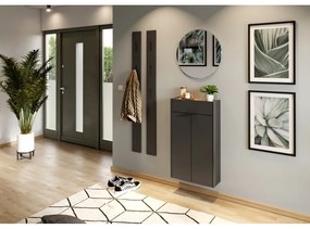 Антрацит/натурален шкаф за обувки Ameca - Germania