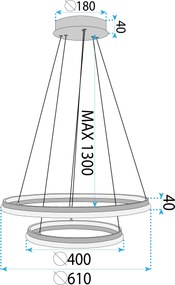 Lampa wisząca LHJ043-CP2 GOLD