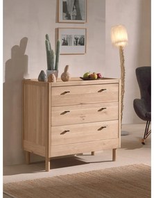 Детски скрин от масивен дъб в естествен цвят 100x95x55 cm Forrest – Vipack