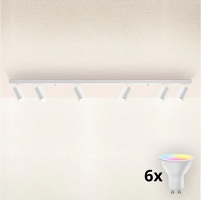 Brilagi - LED RGBW димируемо точково осветително тяло SELE DIAMANT 6xGU10/6,5W/230V Wi-Fi бяло
