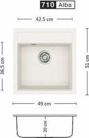 Eurolux IMPULSE 490 SI Композитна мивка за вграждане