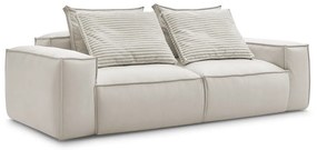 Бежов диван от изкуствена кожа 260 cm Boheme – Bobochic Paris