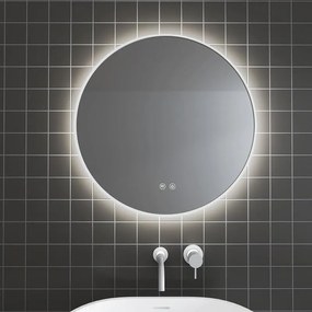 LED огледало за баня с нагревател ЛЕЙЛА, 80х80см, Inter Ceramic, 1855-80W