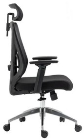 Офис стол Aero Trone Lite, До 120 кг, Ергономичен, Дишаща мрежа, Черен